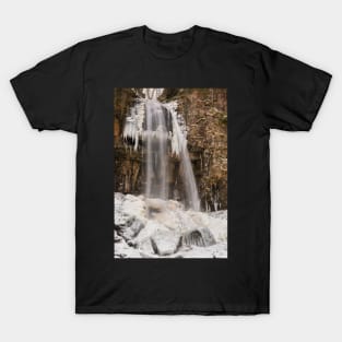 A Frozen Melincourt Waterfall, Resolven T-Shirt